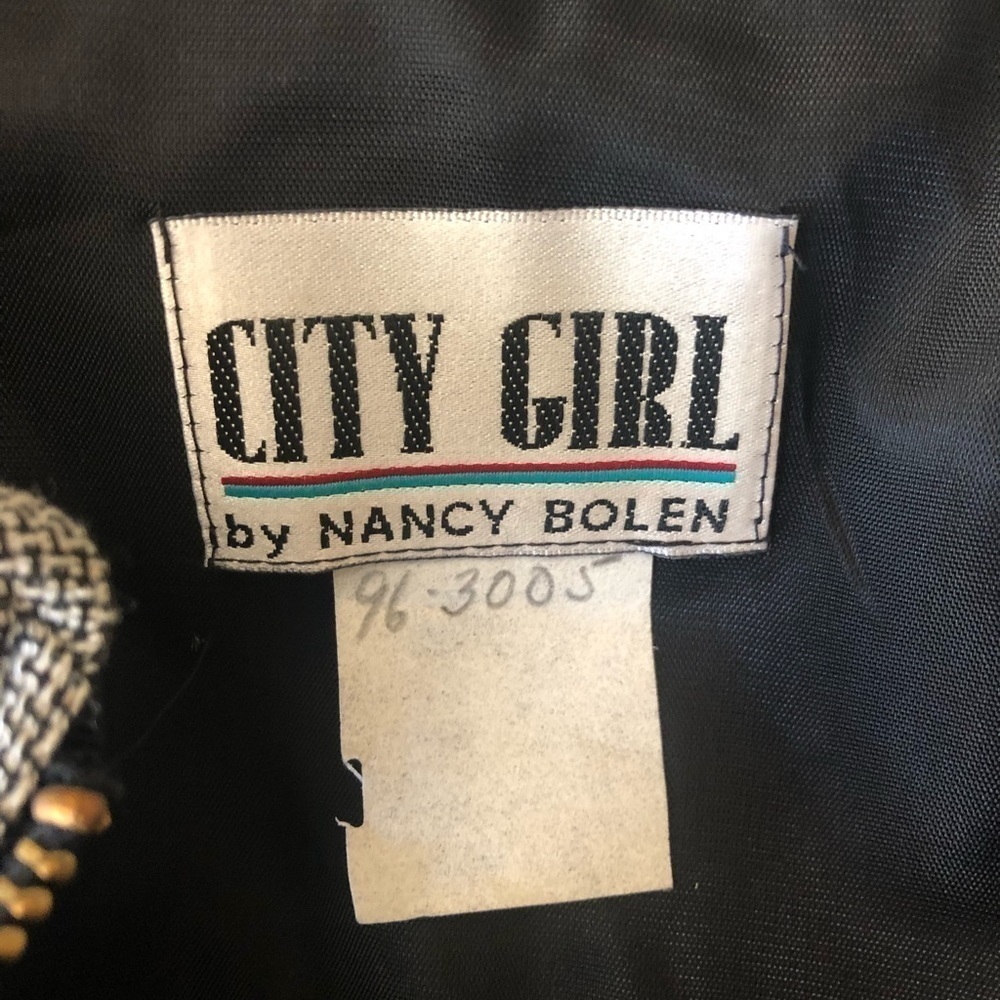 City Girl Womens Black Tweed Vintage Jacket - Picture 6 of 8